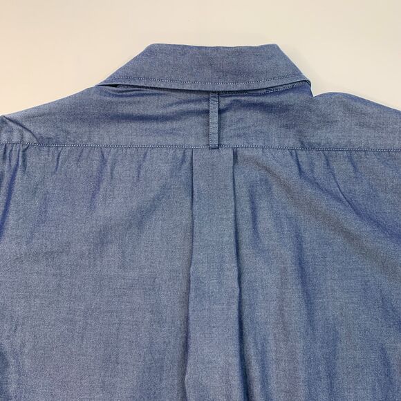 Lincs Shirt Mens M Medium Windsor Blue Cotton Long Sleeve Pocket Button Up - Picture 8 of 10